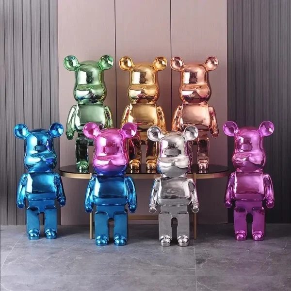 28cm Aesthetic Bear Figure Ceramics Violent Bear Statues Figurine Sculptures Decor Luxury Living Room Decoration Home Ornament 3