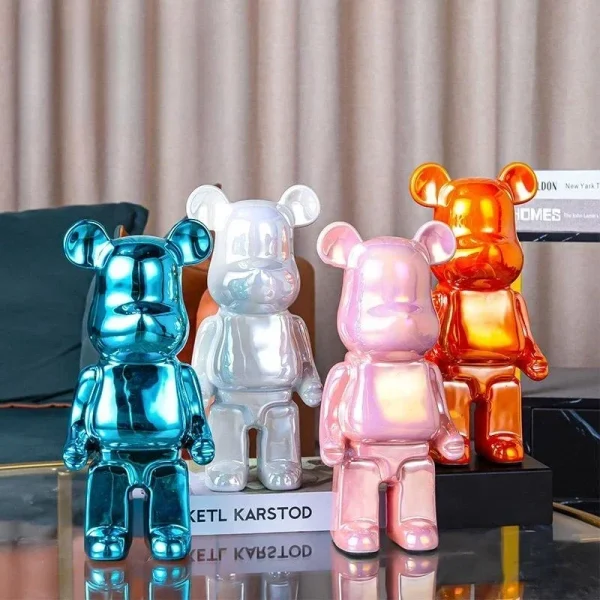 28cm Aesthetic Bear Figure Ceramics Violent Bear Statues Figurine Sculptures Decor Luxury Living Room Decoration Home Ornament 4