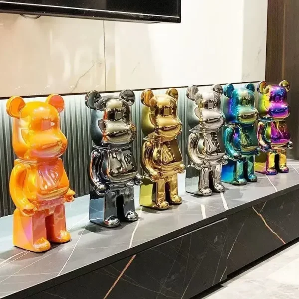 28cm Aesthetic Bear Figure Ceramics Violent Bear Statues Figurine Sculptures Decor Luxury Living Room Decoration Home Ornament 6