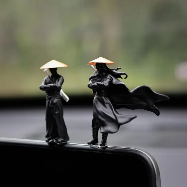 5cm Car Dashboard Ornament Figure Sculpture Dollhouse Statue Samurai Ninjas Chinese Style Wuxia Novel Office Desk Decoration 3