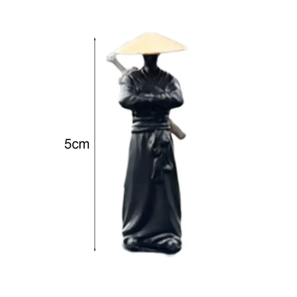 5cm Car Dashboard Ornament Figure Sculpture Dollhouse Statue Samurai Ninjas Chinese Style Wuxia Novel Office Desk Decoration 6