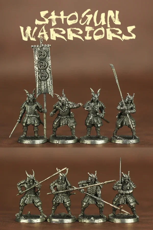 2024 New Arrived Japanese Shogunate Samurai Soldier Sculpture Copper Miniature for Men Birthday Gifts Figurines Ornament 1