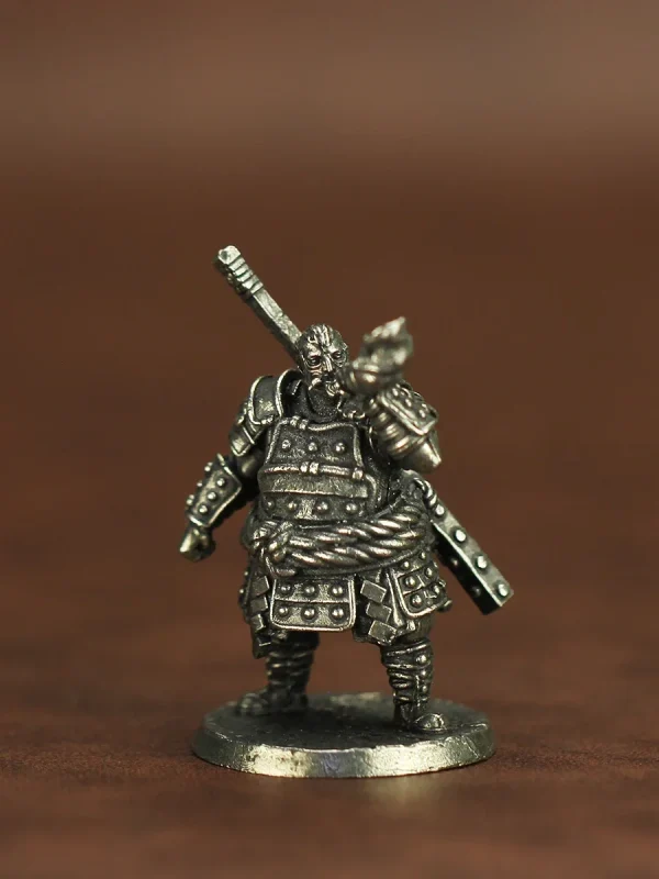 2024 New Arrived Japanese Shogunate Samurai Soldier Sculpture Copper Miniature for Men Birthday Gifts Figurines Ornament 5