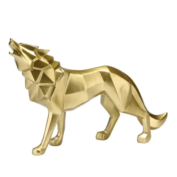 Wolf Statue Animal Figurine Statue Sculpture Living Study Room Bedroom Decor Home Table Interior Decoration Accessories 5