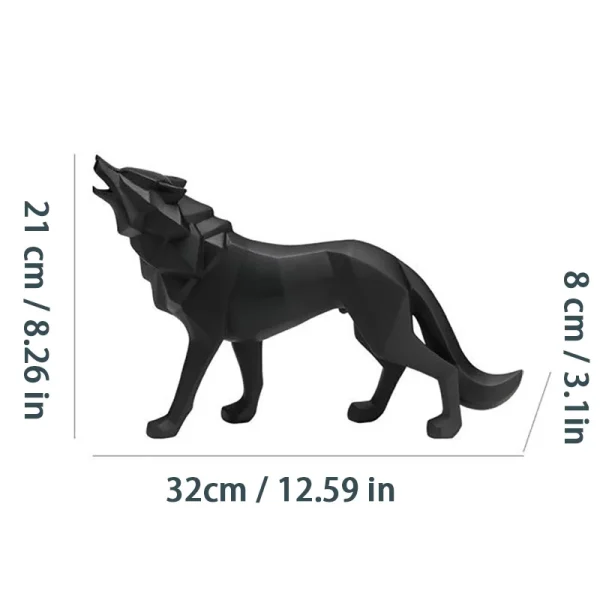 Wolf Statue Animal Figurine Statue Sculpture Living Study Room Bedroom Decor Home Table Interior Decoration Accessories 6