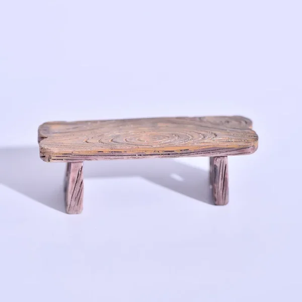 Mini Wooden Park Bench Chair Succulents Bonsai Ornaments Romantic Resin Love Stool Small Ornaments Fairy Garden Figurine Dolls 5