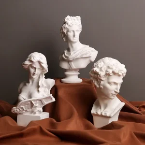 Greek Mythology God Goddess Hero David Venus Mozart Bust Figurine Sculpture Statue Plaster Sketch Practice Model Room Decoration 1