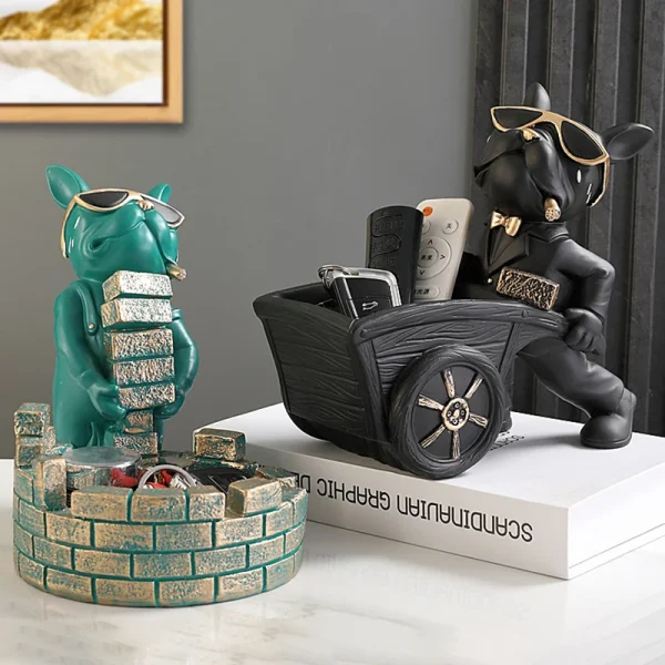 Dog Statue Storage Box Animal Ornament Resin  Art Sculpture Figurine Home Decoration Home Decoration Study Ornament 3