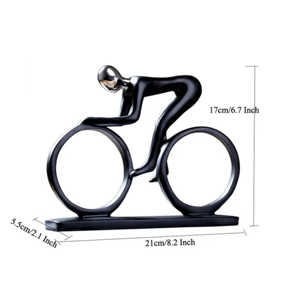 Modern Abstract Resin Bicycler Cyclist Statue Bicycle Rider Statue Bike Racer Rider Figurine Office Living Room Decor 4