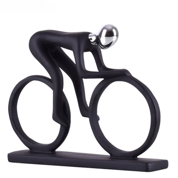Modern Abstract Resin Bicycler Cyclist Statue Bicycle Rider Statue Bike Racer Rider Figurine Office Living Room Decor 6