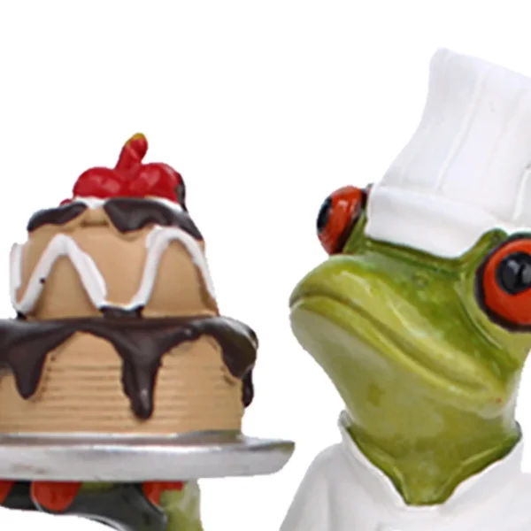 Frog Statue Desktop Ornament Creative Funny Resin Animal Sculpture Decorative Figurine for Fireplace Desk Bookshelf Shelf 6