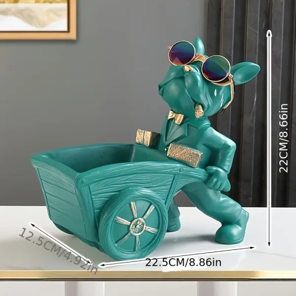 Builder French Bulldog With Barrow Dog Statue Live room Decor Resin Sculpture Table Decoration Ornament Decor Dog Figurine 5