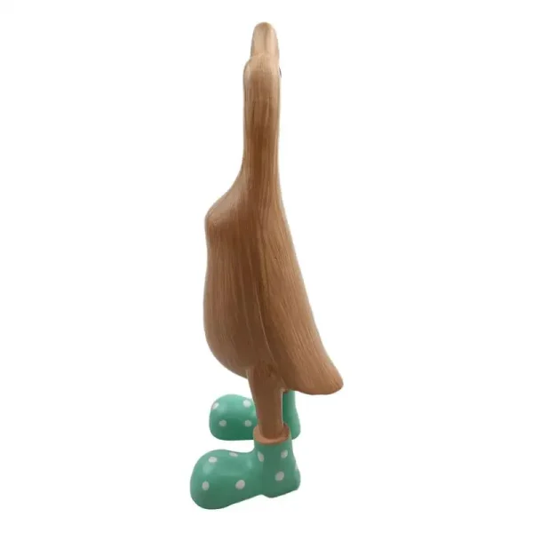 Resin Duck Statue Garden Sculpture Cute Cartoon Ducks Wearing Spotted Wellies Boots Good Luck Figurine For Home Party Decoration 6