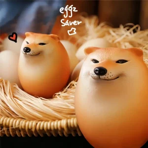 Dog & Egg Decorations Creative Shiba Inu Realistic Egg Shape Desk Decor for Home Offices Fun Christmas Gifts Home Decor Figurine 1