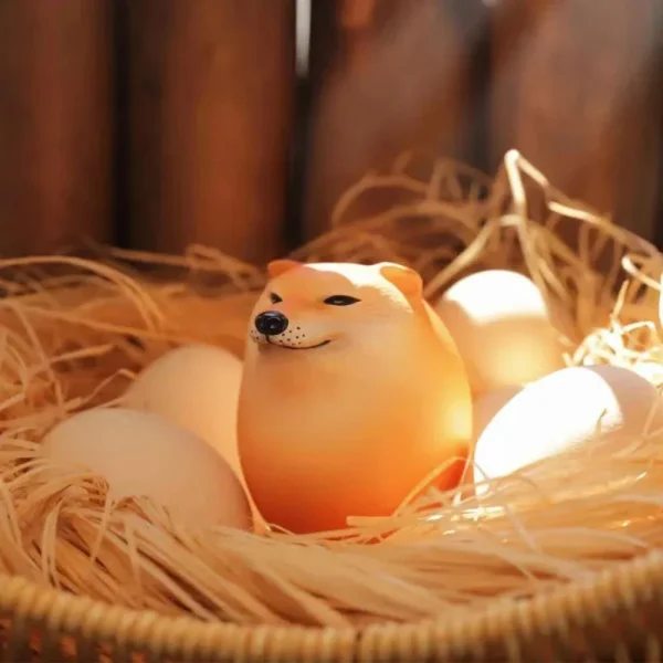 Dog & Egg Decorations Creative Shiba Inu Realistic Egg Shape Desk Decor for Home Offices Fun Christmas Gifts Home Decor Figurine 3