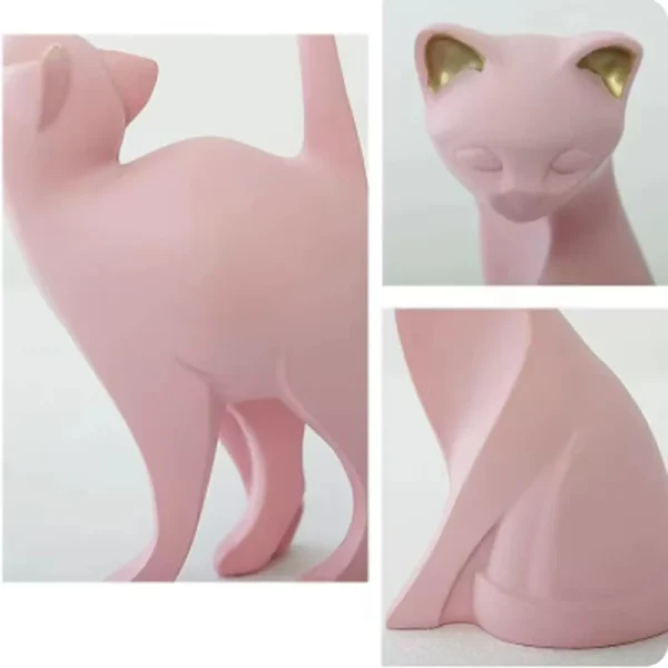 Resin Couples Cat Statues for Home Decorations Animal Figurine European Creative Wedding Gift Decorative Home Decor Sculpture 5