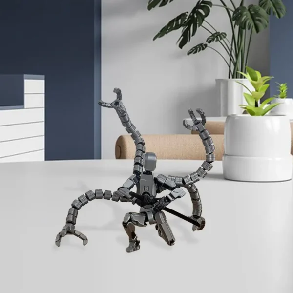 Robot Action Figure with Long Tentacles Accessory Movable Joints 3D Printed Robot Model Toy Articulated Dummy Figurine 5