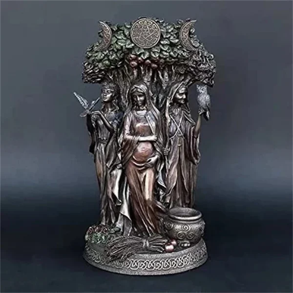 Goddess Sculpture Home Decor Ornament Miniatures Craft Resin Art Greek Goddess Statue Figurine Ancient Greek Religious Hecate 1