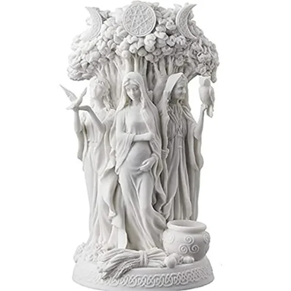 Goddess Sculpture Home Decor Ornament Miniatures Craft Resin Art Greek Goddess Statue Figurine Ancient Greek Religious Hecate 3