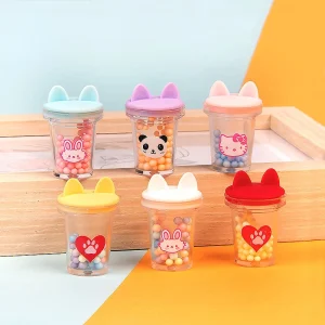 5pcs 3D Kawaii Mini Resin Bottle Dollhouse Miniatures Figures Sculptures Figurine Decorative Sculpture Statue Items Decoration 1