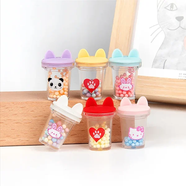 5pcs 3D Kawaii Mini Resin Bottle Dollhouse Miniatures Figures Sculptures Figurine Decorative Sculpture Statue Items Decoration 2