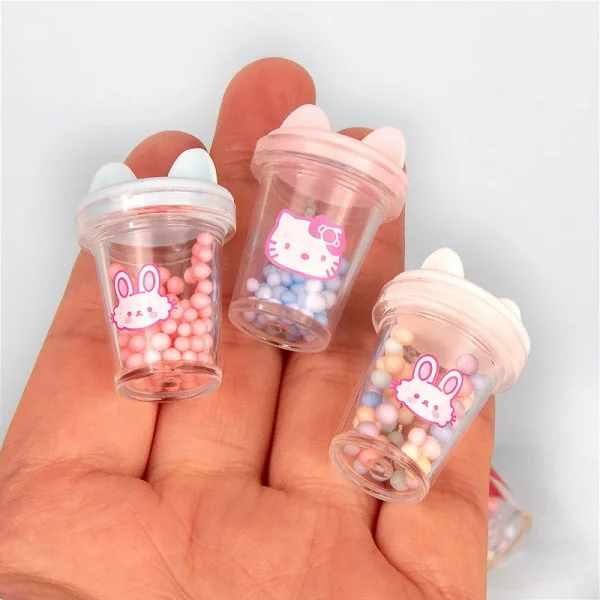 5pcs 3D Kawaii Mini Resin Bottle Dollhouse Miniatures Figures Sculptures Figurine Decorative Sculpture Statue Items Decoration 3