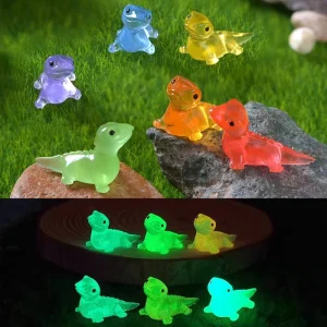 6PCS Mini Lizards Glow At Dark Lizard Vivarium DIY Accessories Mimiature Figurines Fairy Garden Decoration Kawaii Animals 1