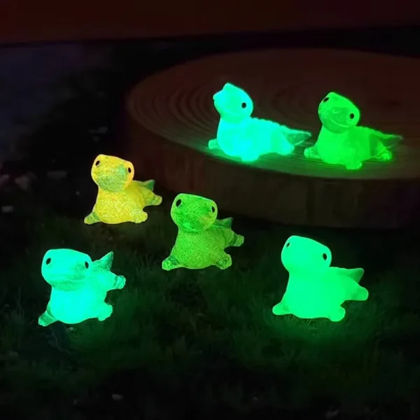 6PCS Mini Lizards Glow At Dark Lizard Vivarium DIY Accessories Mimiature Figurines Fairy Garden Decoration Kawaii Animals 3
