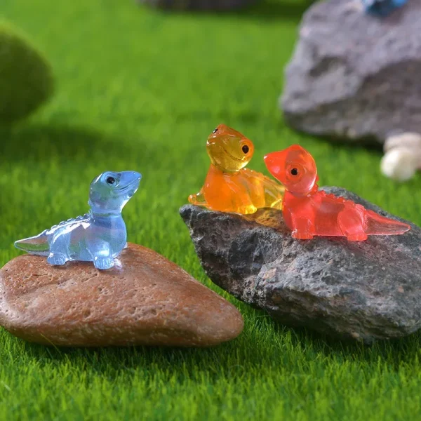 6PCS Mini Lizards Glow At Dark Lizard Vivarium DIY Accessories Mimiature Figurines Fairy Garden Decoration Kawaii Animals 4