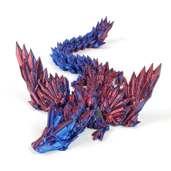 3D Printing Dragon Ornaments Sculpture Flexible Articulated Dragon Crafts Creative Kid Interaction Toys Decorative Figurines 2