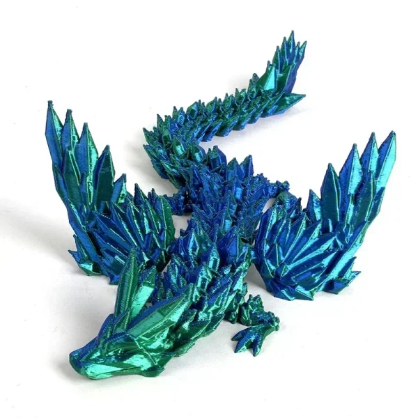 3D Printing Dragon Ornaments Sculpture Flexible Articulated Dragon Crafts Creative Kid Interaction Toys Decorative Figurines 3
