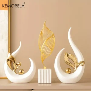 Ceramic Statue Nordic Creative Light Luxury Living Room Decoration Sculptures and Figurines Office Desk Accessories Room Decor 1