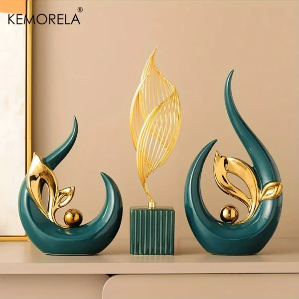Ceramic Statue Nordic Creative Light Luxury Living Room Decoration Sculptures and Figurines Office Desk Accessories Room Decor 3