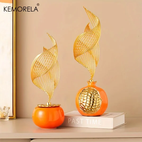 Ceramic Statue Nordic Creative Light Luxury Living Room Decoration Sculptures and Figurines Office Desk Accessories Room Decor 4