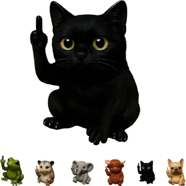 Mini Middle Finger Animal Statue Figurine Table Decoration And Accessories Handmade Art Ornament Sculpture Home Decoration Toys 1