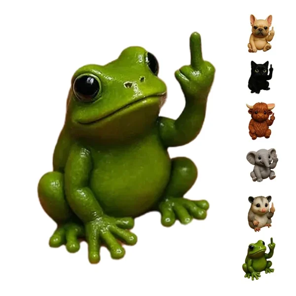 Mini Middle Finger Animal Statue Figurine Table Decoration And Accessories Handmade Art Ornament Sculpture Home Decoration Toys 2