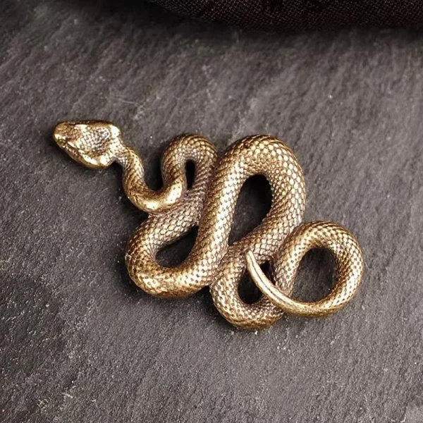 Copper Brass Mini Snake Antique Bronze Decor Figurines For Interior Decoration Desktop Ornament Pure Copper Miniatures Statue 1