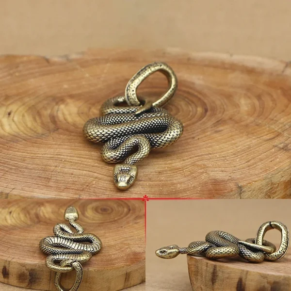 Copper Brass Mini Snake Antique Bronze Decor Figurines For Interior Decoration Desktop Ornament Pure Copper Miniatures Statue 4