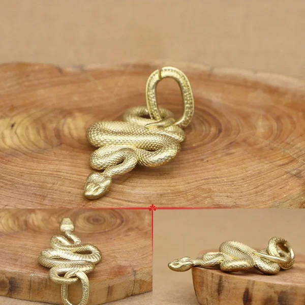 Copper Brass Mini Snake Antique Bronze Decor Figurines For Interior Decoration Desktop Ornament Pure Copper Miniatures Statue 5
