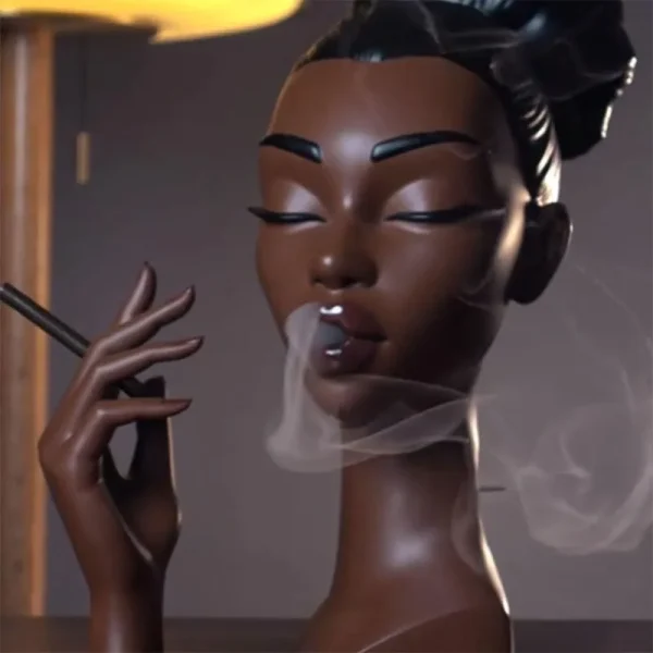 European Style Resin Sculpture - African Woman Head Statue Incense Burner for Home Office Decor Vintage Figurine Art Craft Gift 2