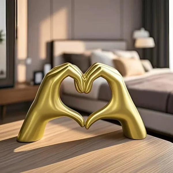 Creative Heart Hand Statue Abstract Hand Love Figurines Living Room Bedroom Modern Home Desktop Wedding Decoration 1