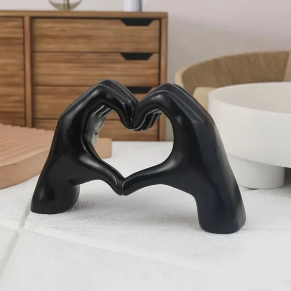 Creative Heart Hand Statue Abstract Hand Love Figurines Living Room Bedroom Modern Home Desktop Wedding Decoration 5