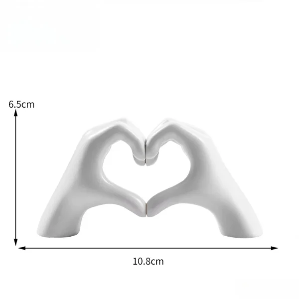 Creative Heart Hand Statue Abstract Hand Love Figurines Living Room Bedroom Modern Home Desktop Wedding Decoration 6