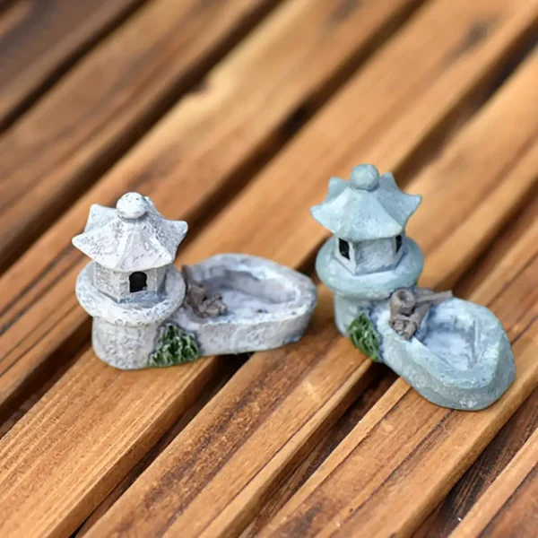 Pool Tower House Resin Figurine Micro Landscape Home Decor Miniature Fairy Garden Ornaments Decoration Accessories Figure 5
