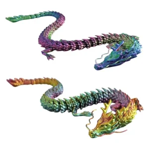 3D Printed Articulated Dragon 3D Printed Dragon Large With Flexible Joint Animal Figurines 3D Printing Stuff Home Decor Dragon 1