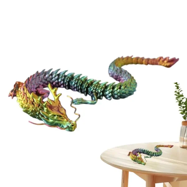 3D Printed Articulated Dragon 3D Printed Dragon Large With Flexible Joint Animal Figurines 3D Printing Stuff Home Decor Dragon 2