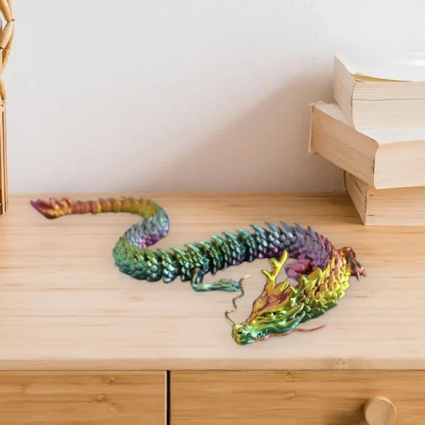 3D Printed Articulated Dragon 3D Printed Dragon Large With Flexible Joint Animal Figurines 3D Printing Stuff Home Decor Dragon 3