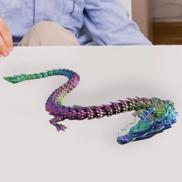 3D Printed Articulated Dragon 3D Printed Dragon Large With Flexible Joint Animal Figurines 3D Printing Stuff Home Decor Dragon 4
