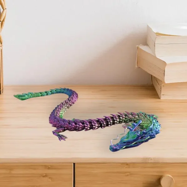 3D Printed Articulated Dragon 3D Printed Dragon Large With Flexible Joint Animal Figurines 3D Printing Stuff Home Decor Dragon 5