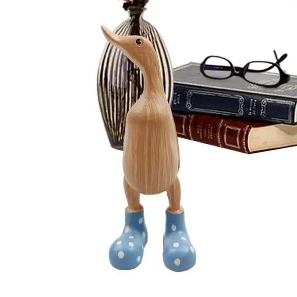 Duck Sculpture With Rain Boots | Spotted Wellies Boots Resin Duck Figurine | Duck Statue With Boots Garden Decor For Party Yard 6